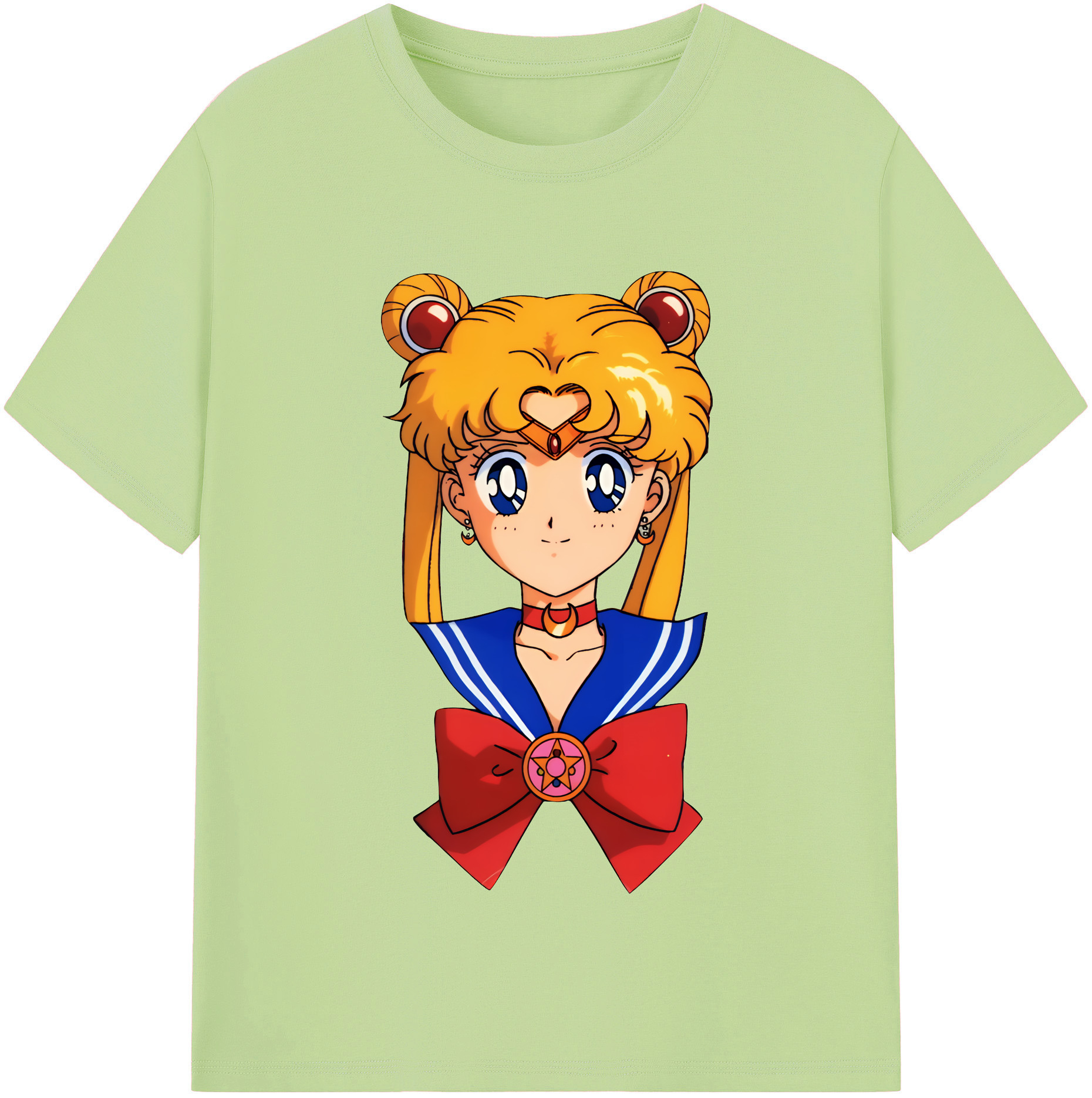（画像用） 美少女戦士セーラームーン 月野 うさぎ つきの うさぎ Sailor Moon Tsukino Usagi 綿100％半袖Tシャツ（フロントプリント）